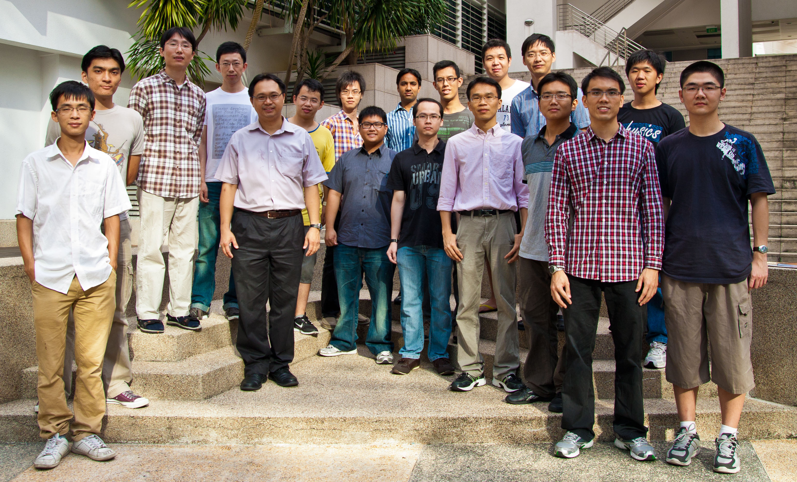 Photo of research group members taken in August 2012